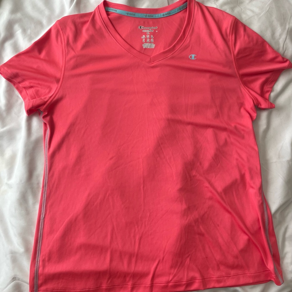Champion Women's Pink V-Neck Top